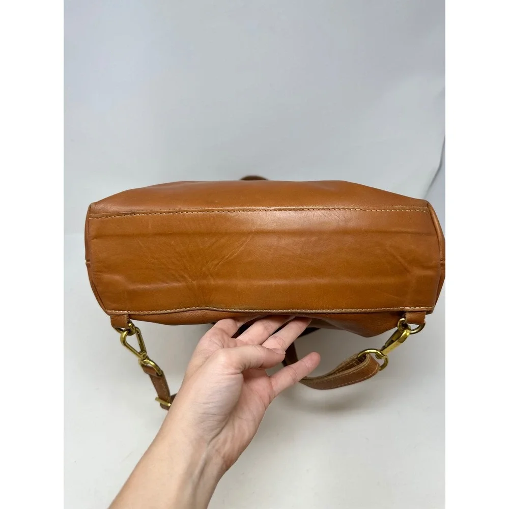 Sseko Convertible Leather Backpack Tote Bag Brown